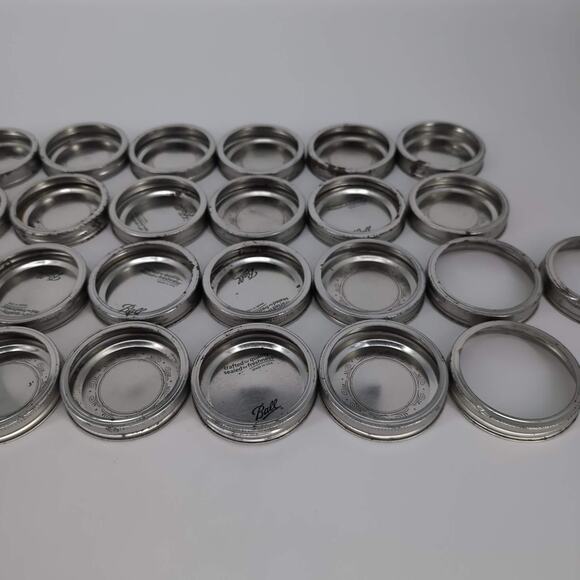 Twenty Two (22) Wide Mouth Mason Jar Metal 2 pc Lids Caps Covers Closures - FAIR - Picture 10 of 10